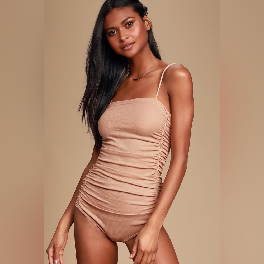 Free People On Your Side Bodysuit NUDE/CLAY